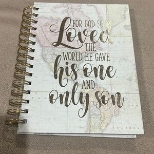 FOR GOD SO
Loved
WORLD HE GAVE
his one and only Son notebook
